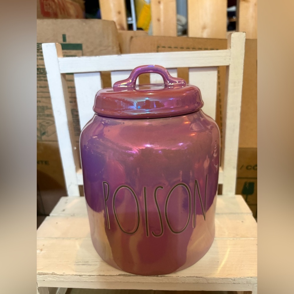 Rae Dunn Purple Ceramic Poison Jar